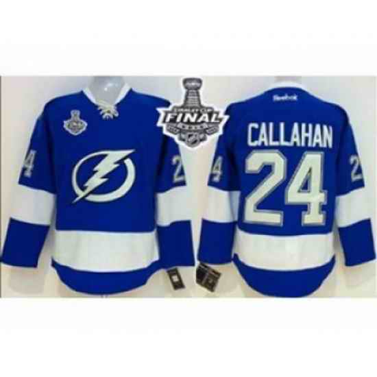 youth nhl jerseys tampa bay lightning #24 callahan blue[2015 stanley cup]